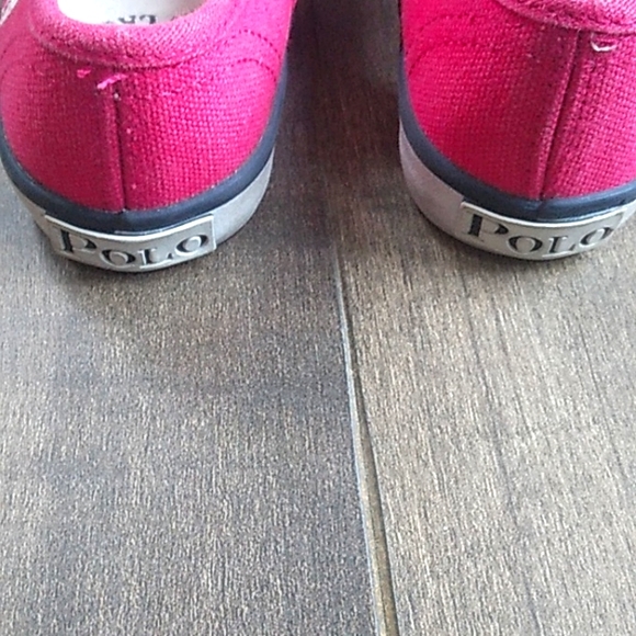 RALPH LAUREN POLO HOT PINK MARY JANE SNEAKERS WITH EASY VELCRO BUCKLE GIRLS 5T - Picture 6 of 9